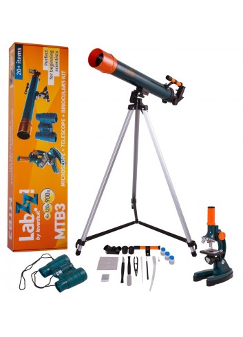 Conjunto de microscopio, telescopio y prismáticos Levenhuk LabZZ MTB3