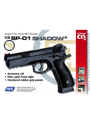 Pistola CZ SP-01 SHADOW - 4,5 mm Co2 Bbs Acero