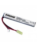 Batería Li-Po ZASDAR 7,4 V 1500 mAh 20C - 1 stick (13 x 21 x 128 mm)