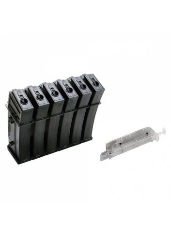 Set 6 cargadores Low Cap 25 tiros + BB Loader SR36 Series