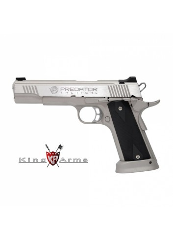 Pistola KING ARMS Predator Iron Shrike Plata -  6 mm GBB