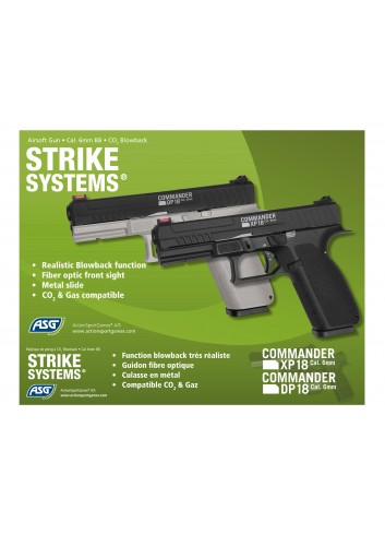 Pistola ASG Commander XP18 Negro - 6 mm Co2 - 0,9 Julios