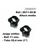 Monturas Zasdar Altura Media  Ø25 mm / raíl 9 - 11 mm