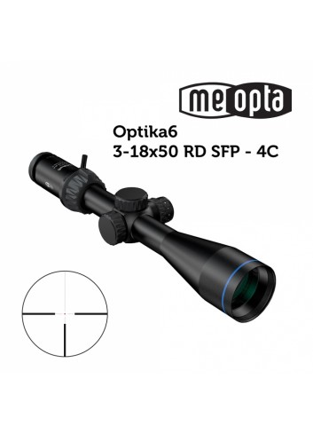Visor 30mm Meopta MeoPro Optika6 3-18x50 SFP - RD 4C