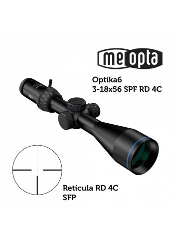 Visor 30mm Meopta MeoPro Optika6 3-18x56 SFP - RD 4C
