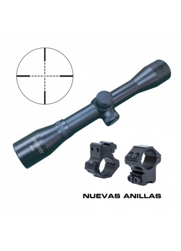 Visor Zasdar 4x32 mm. Ret. Mildot no iluminada con anillas 11mm.