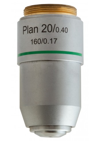 Objetivo plano acromático Levenhuk MED 20x