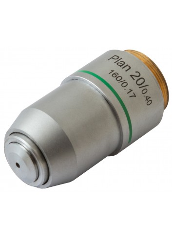 Objetivo plano acromático Levenhuk MED 20x