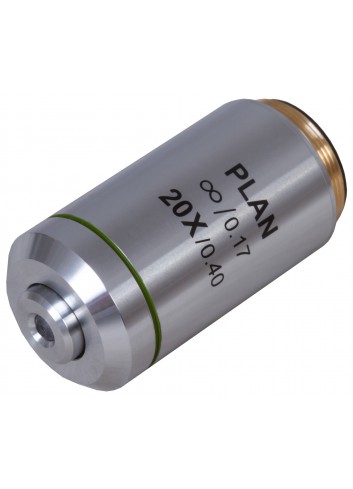 Objetivo plano acromático Levenhuk MED 20x corregido al infinito