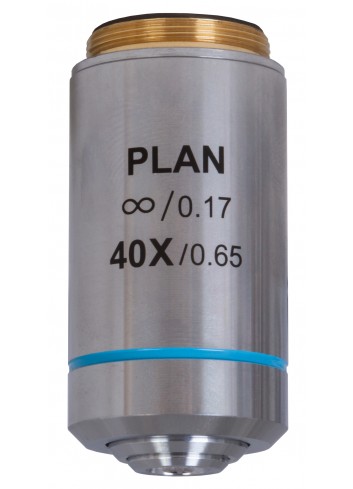 Objetivo plano acromático Levenhuk MED 40x corregido al infinito