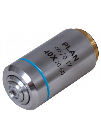 Objetivo plano acromático Levenhuk MED 40x corregido al infinito