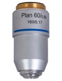 Objetivo plano acromático Levenhuk MED 60x