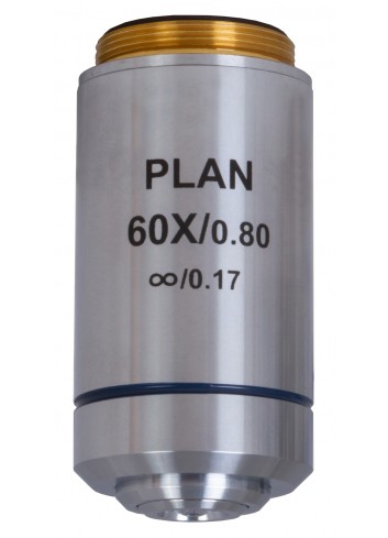 Objetivo plano acromático Levenhuk MED 60x corregido al infinito