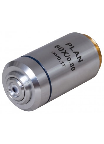 Objetivo plano acromático Levenhuk MED 60x corregido al infinito