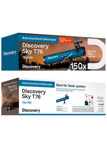 Telescopio Discovery Sky T76 con libro