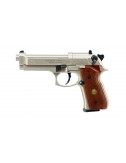 Pistola CO2 Beretta M92FS Nickel-Madera Full Metal 4,5mm Pellet