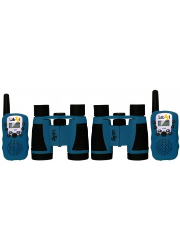 Kit de walkie-talkie y prismáticos Levenhuk LabZZ WTT10 (azur)