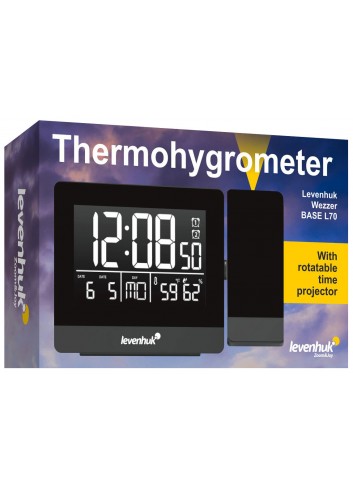 Termómetro Levenhuk Wezzer BASE L70 con proyector y reloj
