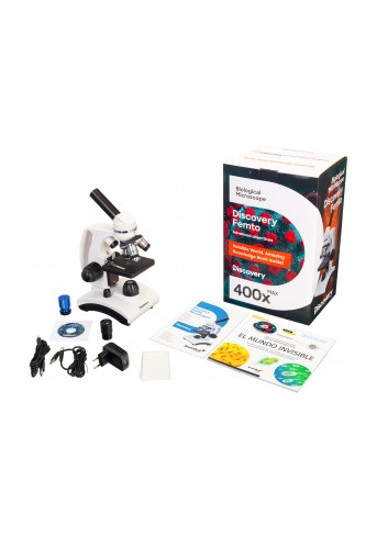 Microscopio digital Discovery Femto Polar con libro