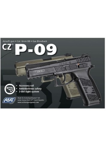 Pistola CZ P-09 Negra - 6 mm GBB