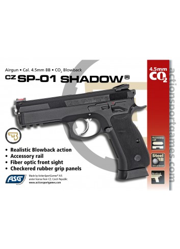 Pistola CZ SP-01 SHADOW Blowback - 4,5 mm Co2 Bbs Acero