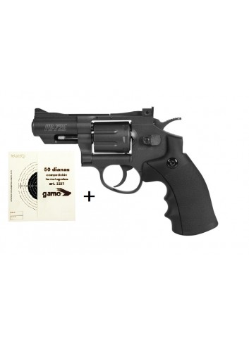 Kit Revólver Gamo PR-725 CO2 + 50 dianas