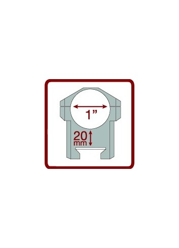 Montura Gamo TS-250 1” Alta