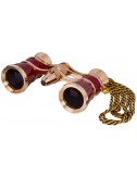 Prismáticos para ópera Levenhuk Broadway 325F (rojos, con luz LED y cadena)