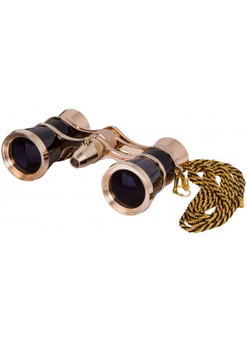 Prismáticos para ópera Levenhuk Broadway 325F (negros, con luz LED y cadena)